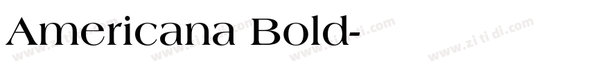 Americana Bold字体转换